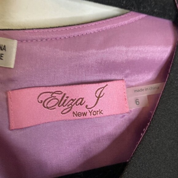 Eliza J Black 70s Inspired Pleated Skirt Classic Dress - Picture 5 of 11